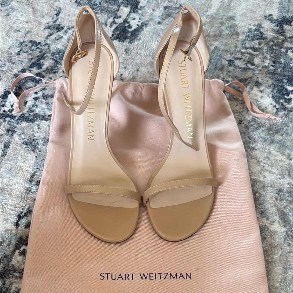 Stuart Weitzman Tan Nudist heeled sandals